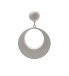 Plastic Flamenco Earring. Giant hoop. White 2.893€ #502824650BCO